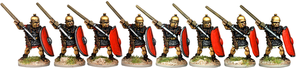 CR013 - Armoured Legionaries Throwing Pilum, No Crest