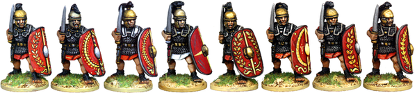 CR014 - Armoured Legionaries Advancing with Gladius, Horsehair Crest