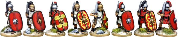 CR041 - Unarmoured Legionaries Advancing with Gladius, Horsehair Crest