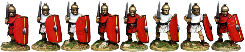 CR042 - Unarmoured Legionaries Advancing with Gladius, No Crest