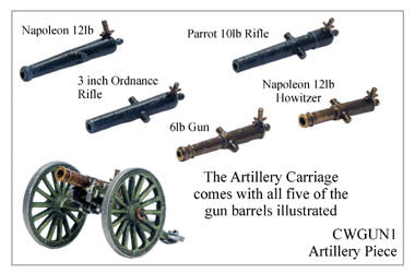 CWG001 Artillery Piece with Choice of 5 Barrels