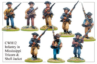 CWH012 Infantry in Mississippi Tricorn and Shell Jackets