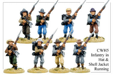 CWH005 Infantry in Hats and Shell Jackets Running