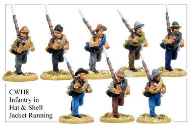 CWH008 Infantry in Hats and Shell Jackets Running