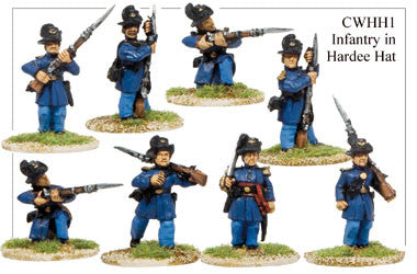 CWHH001 Infantry in Hardee Hats and Frock Coats