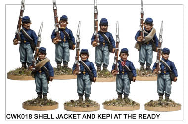 CWK018 Infantry in Kepi and Shell Jacket at the Ready