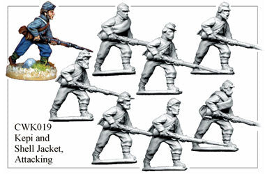 CWK019 Infantry in Kepi and Shell Jacket Attacking