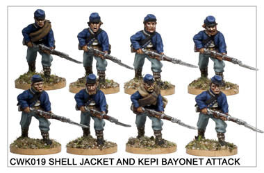 CWK019 Infantry in Kepi and Shell Jacket Attacking