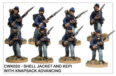 CWK020 Infantry in Kepi and Shell Jacket Advancing