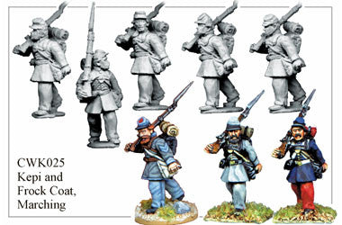 CWK025 Infantry in Kepi and Frock Coat Marching