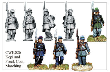 CWK026 Infantry in Kepi and Frock Coat Marching