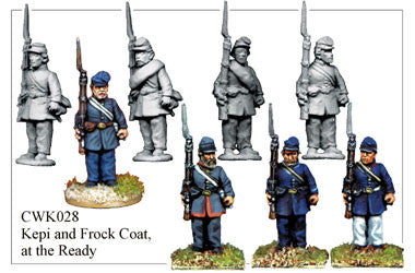 CWK028 Infantry in Kepi and Frock Coat at the Ready