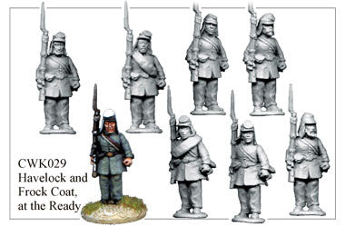 CWK029 Infantry in Havelock and Frock Coat at the Ready