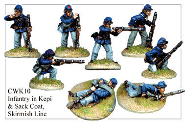 CWK010 Infantry in Kepi and Sack Coat Skirmishing