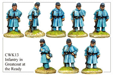 CWK013 Infantry in Kepi and Greatcoat at the Ready