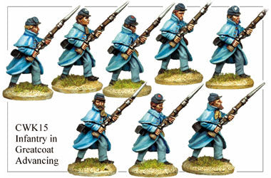 CWK015 Infantry in Kepi and Greatcoat Advancing