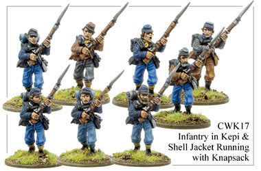 CWK017 Infantry in Kepi and Shell Jacket Running
