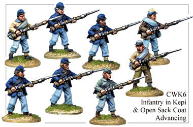 CWK006 Infantry in Kepi and Sack Coat Advancing