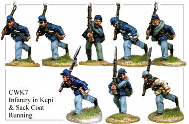 CWK007 Infantry in Kepi and Sack Coat Running