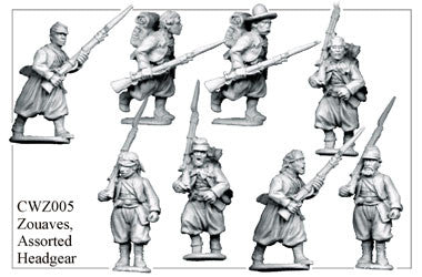 CWZ005 Zouaves in Assorted Headgear