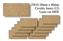 FB010 - 20mm x 40mm Cavalry MDF (12 bases)