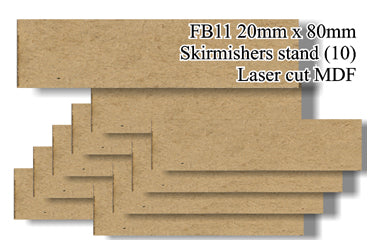 FB011 - 20mm x 80mm Skirmishers MDF (10 bases)