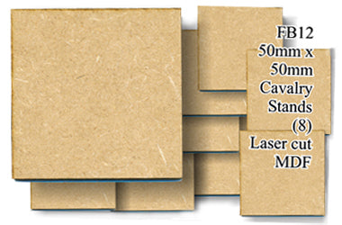 FB012 - 50mm x 50mm Square MDF (8 bases)