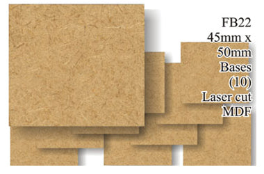 FB022 - 45mm x 50mm MDF (10 bases)