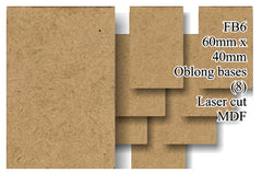 FB006 - 60mm x 40mm Oblong MDF (8 bases)