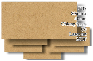 FB007 - 80mm x 40mm Oblong MDF (6 bases)