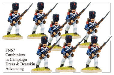 FN067 - Light Infantry Carabiniers In Campaign Dress And Bearskins Advancing