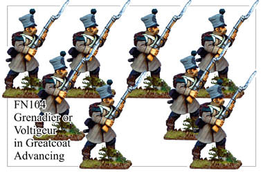 FN104 - Grenadiers Or Voltigeurs In Greatcoat Advancing