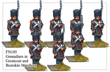 FN105 - Grenadiers In Great Coat And In Bearskin Marching