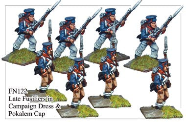 FN122 - Late Fusiliers In Campaign Dress And Fatigue Pokalem Hats