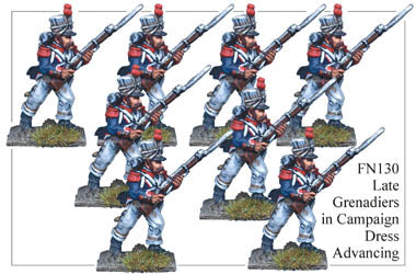 FN130 - Late Grenadiers In Campaign Dress Advancing