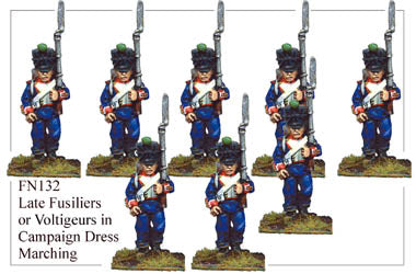 FN132 - Late Fusiliers Or Voltiguers In Campaign Dress Advancing