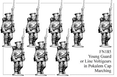FN185 - Young Guard Infantry In Campaign Dress Marching