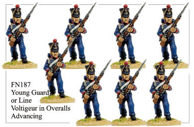 FN187 - Young Guard Infantry In Campaign Dress Advancing