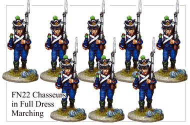 FN022 - Light Infantry Chasseurs In Full Dress Chasseurs Marching