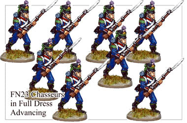 FN023 - Light Infantry Chasseurs In Full Dress Chasseurs Advancing