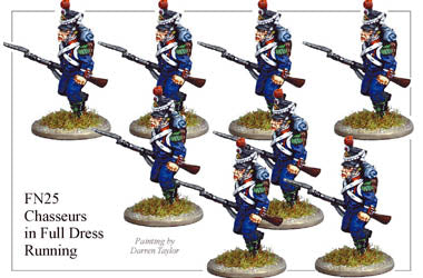 FN025 - Light Infantry Chasseurs In Full Dress Chasseurs Running