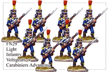 FN029 - Light Infantry Elite Company Voltigeurs Or Grenadiers In Full Dress Advancing