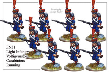 FN031 - Light Infantry Elite Company Voltigeurs Or Grenadiers In Full Dress Running