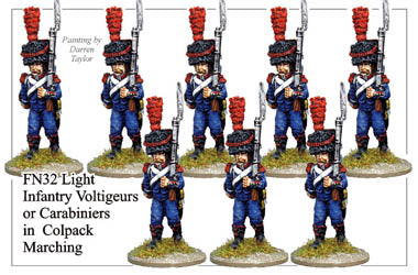 FN032 - Light Infantry Voltigeurs Or Carabiniers In Full Dress And Colpack Marching