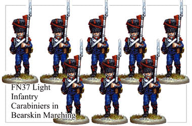 FN037 - Light Infantry Carabiniers In Full Dress And Bearskins Marching