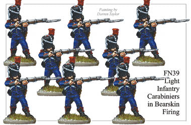 FN039 - Light Infantry Carabiniers In Full Dress And Bearskins Firing