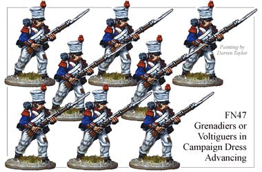 FN047 - Grenadier Or Voltigeurs In Campaign Dress Advancing