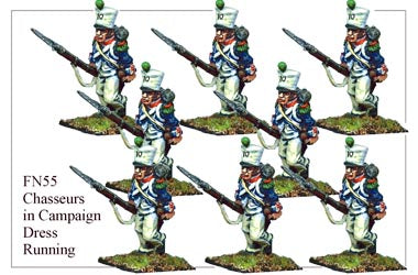 FN055 - Light Infantry Chasseurs In Campaign Dress Running