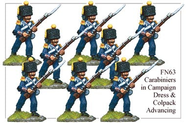 FN063 - Light Infantry Carabiniers In Campaign Dress And Colpacks Advancing