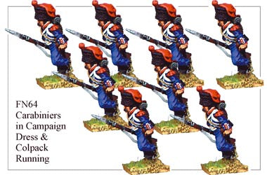 FN064 - Light Infantry Carabiniers In Campaign Dress And Colpacks Running